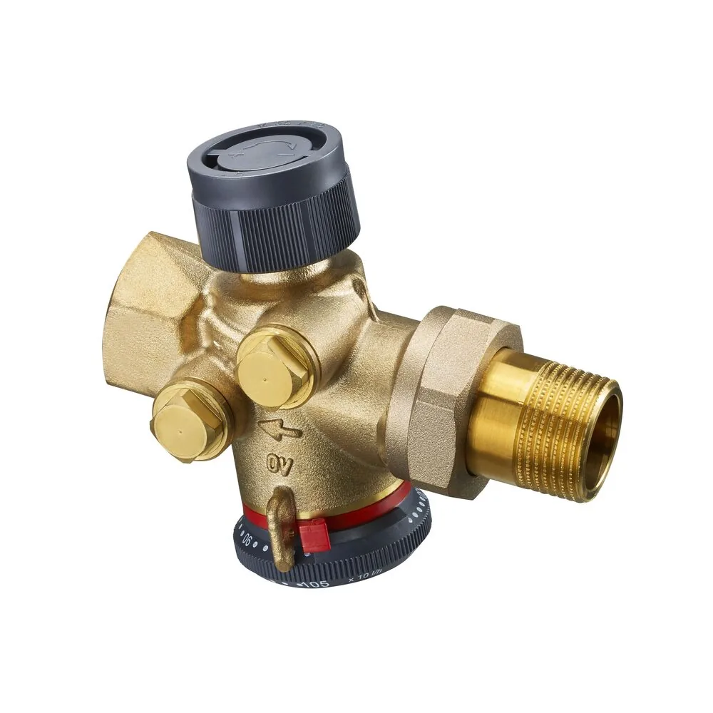 Cocon QTZ Баланс-рег вентиль DN 15 PN 16, Американка-ВР, с заглушками, 150-1050 л/ч, OVENTROP