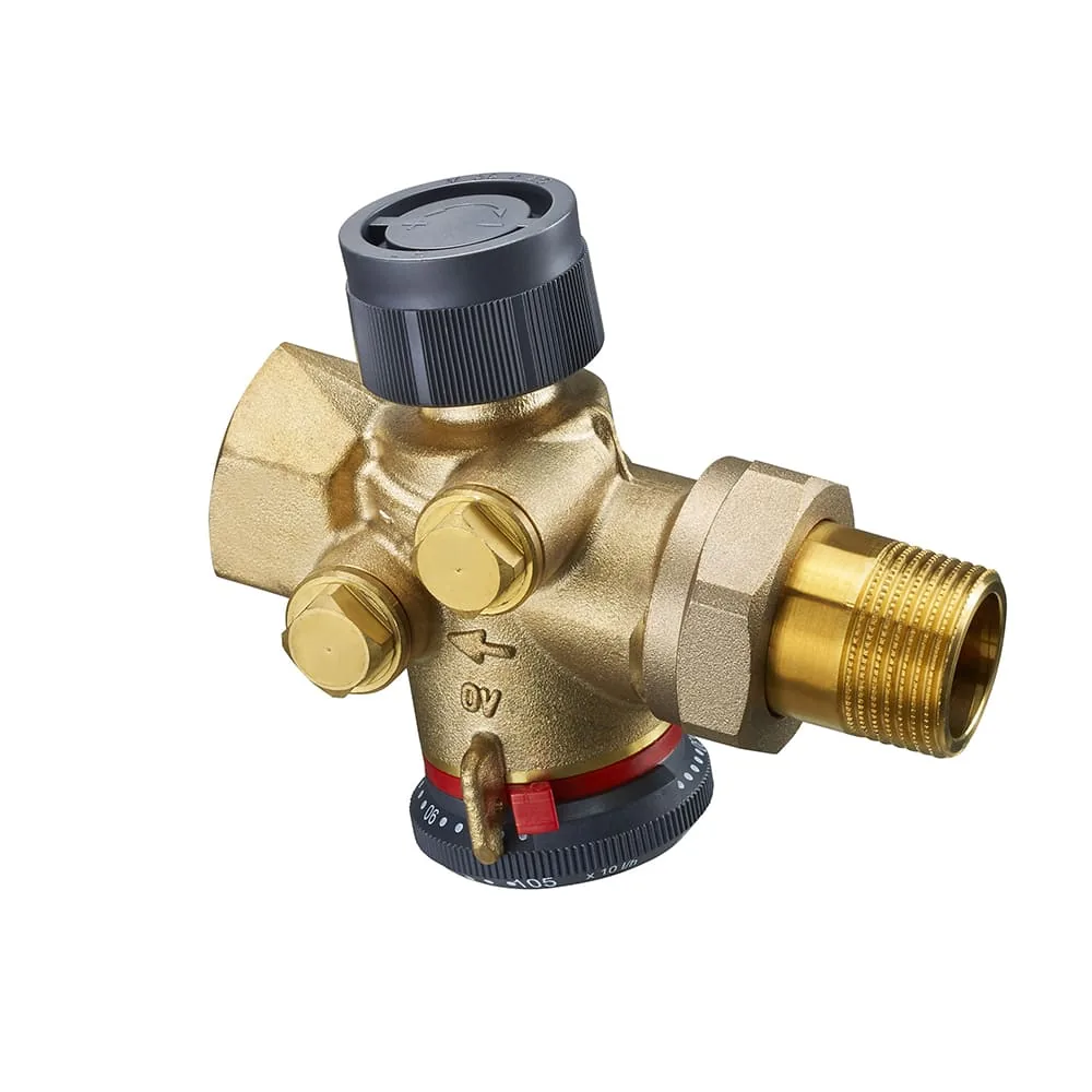 Cocon QTZ Баланс-рег вентиль DN 20, Американка-ВР, с заглушками, 150-1050 л/ч, OVENTROP