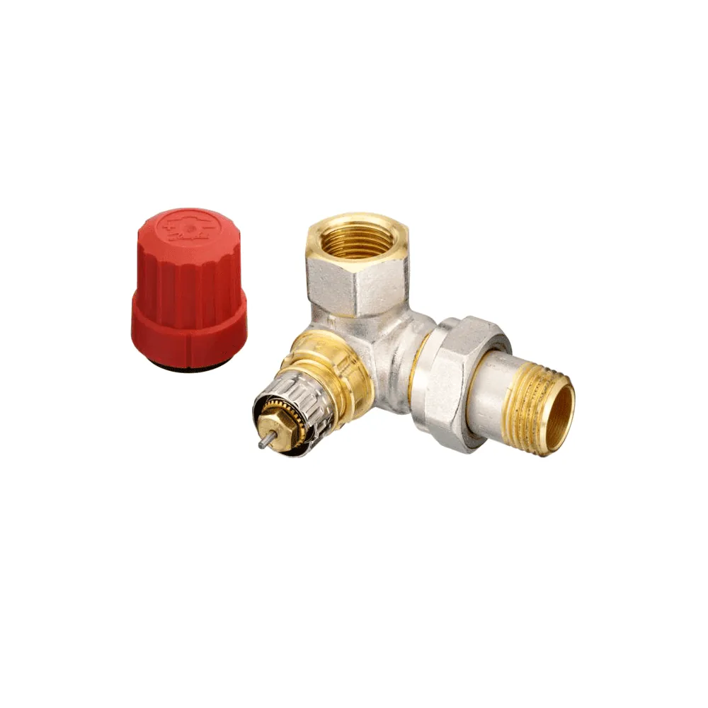 Клапан Danfoss RA-N Ду 15 угловой, трехосевой, правое исполнение, никелированный 013G0233 (013G7021)