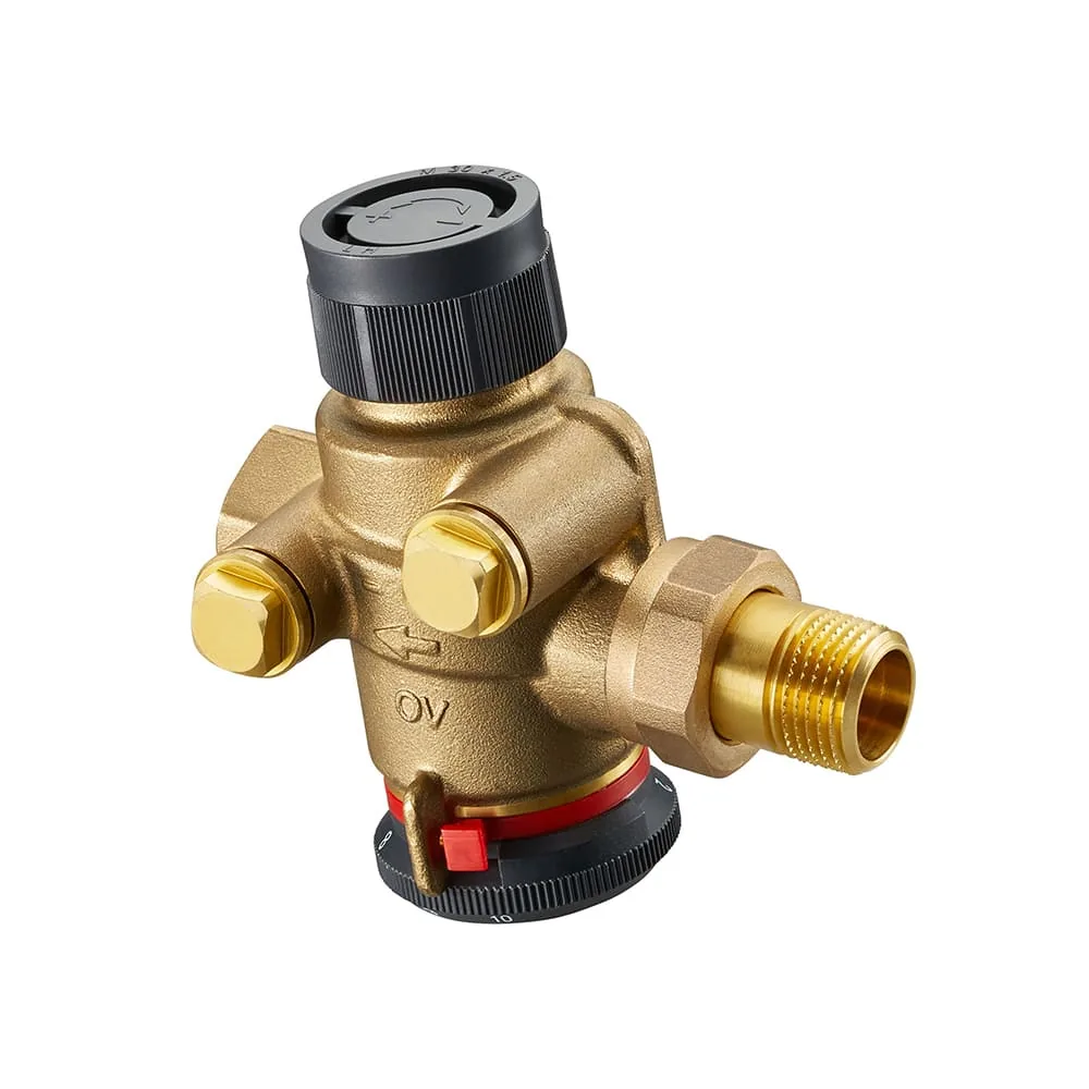 Cocon QTZ Баланс-рег вентиль DN 20 PN 25, Американка-ВР, с заглушками, 250-1800 л/ч, OVENTROP