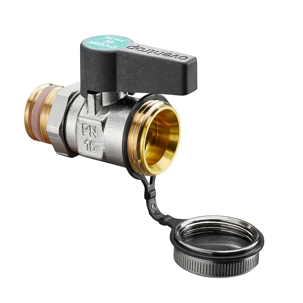 Optiflex KFE шаровой кран, DN 15 PN 10, с колпачком, ник латунь, DVGW-W, OVENTROP