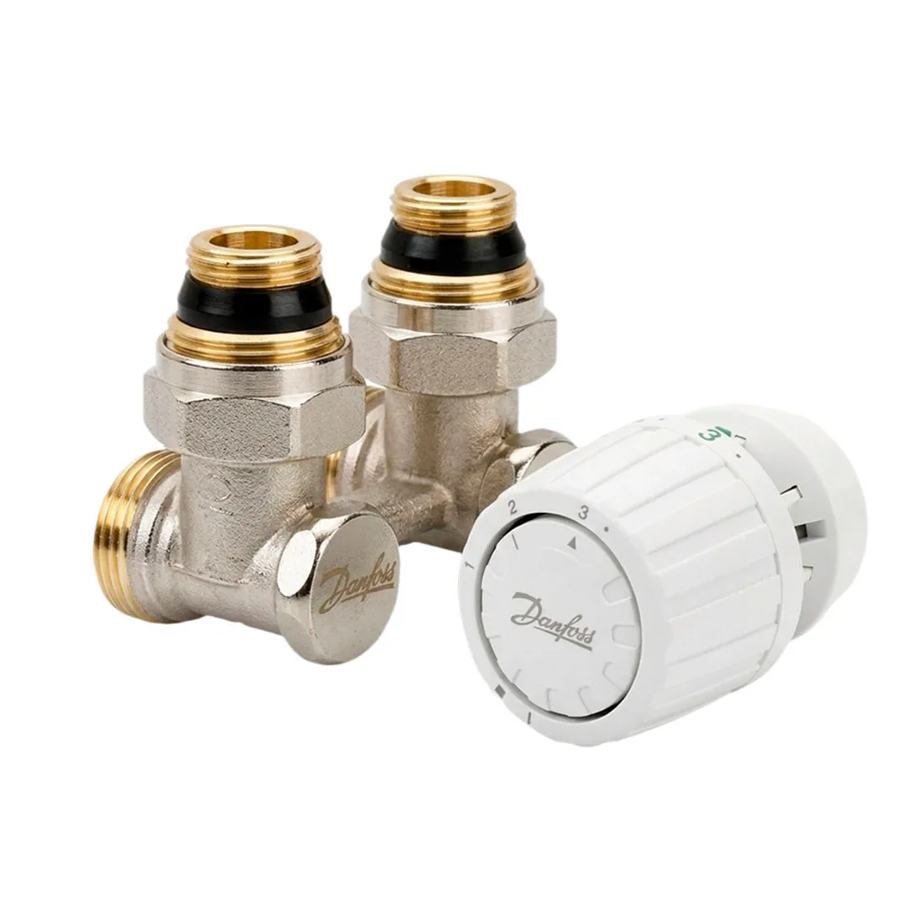 Комплект Danfoss RLV-KS/RA 2940 Ду G ¾ A G ½ A для радиаторов, угловой, м/расстояние 50 мм