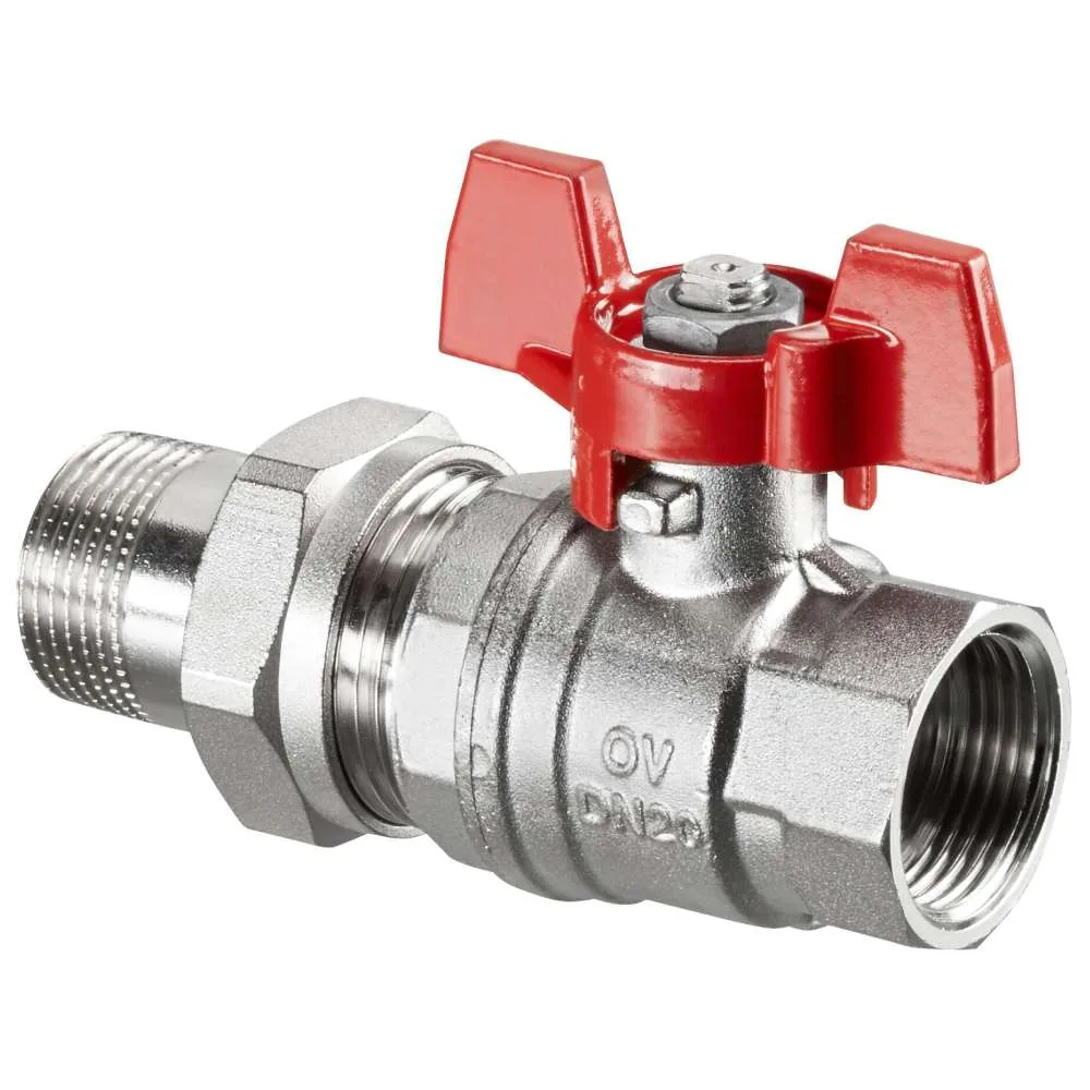 Кран шаровой Oventrop Optibal PN16 Ду25 НГ бабочка