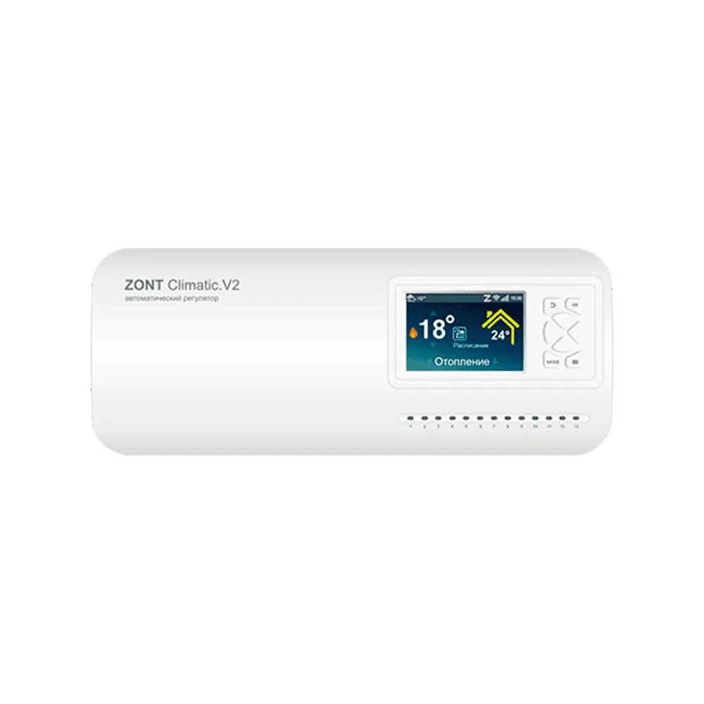 Погодозависимый автоматический GSM / Wi-Fi регулятор ZONT CLIMATIC.V2 для многоконтурных систем
