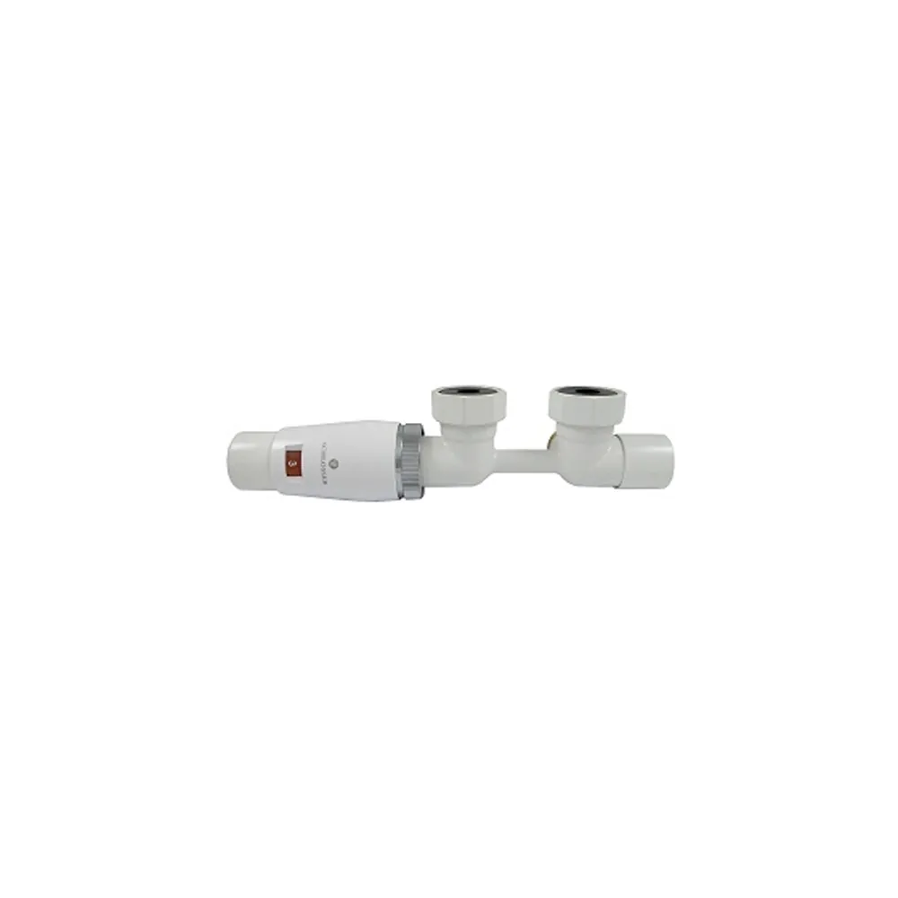 Узел подключения Schlosser DUO-PLEX MINI угловой, левый, головка М30х1,5 3/4 x М22x1,5, Белый