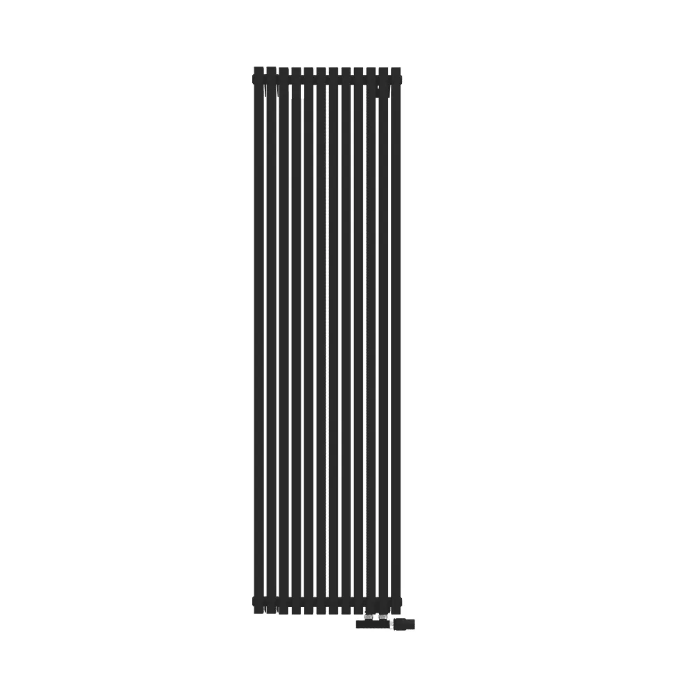 Радиатор КЗТО QUADRUM 30 V 1- 1750-12 RT RAL1T103S9005 (черный матовый муар)